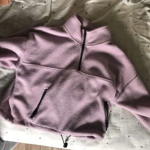 Cropped fleece jacket